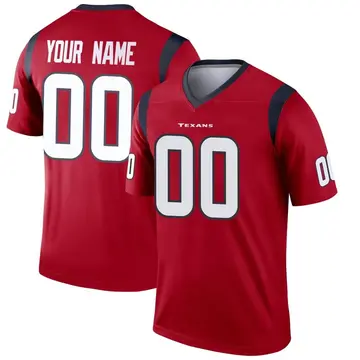 Houston Texans Custom Gray Inverted Legend Jersey - Bluefink